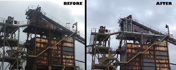 Before and After the Inclined Screen Replacement