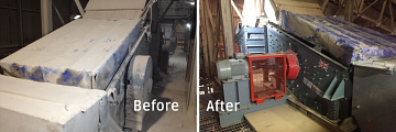 Before and After Quarry Screen Replacement - Hewitt Robins International